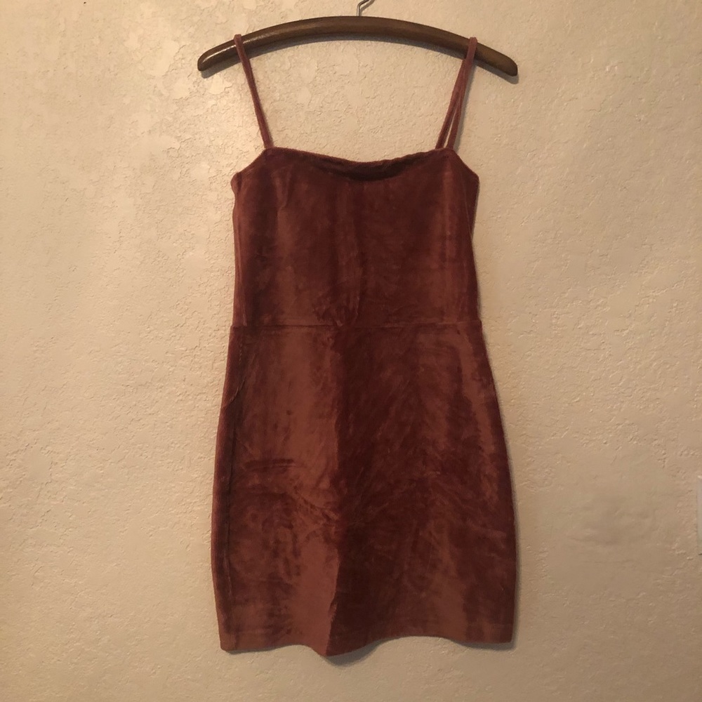 Corduroy Pink Bodycon Dress